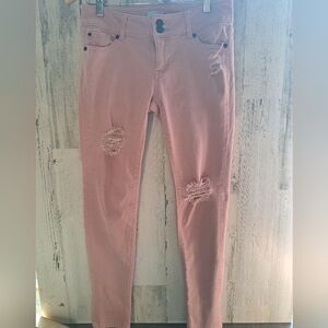 Mauve skinny jeans size 0